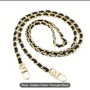 Gold and Black Chain Strap